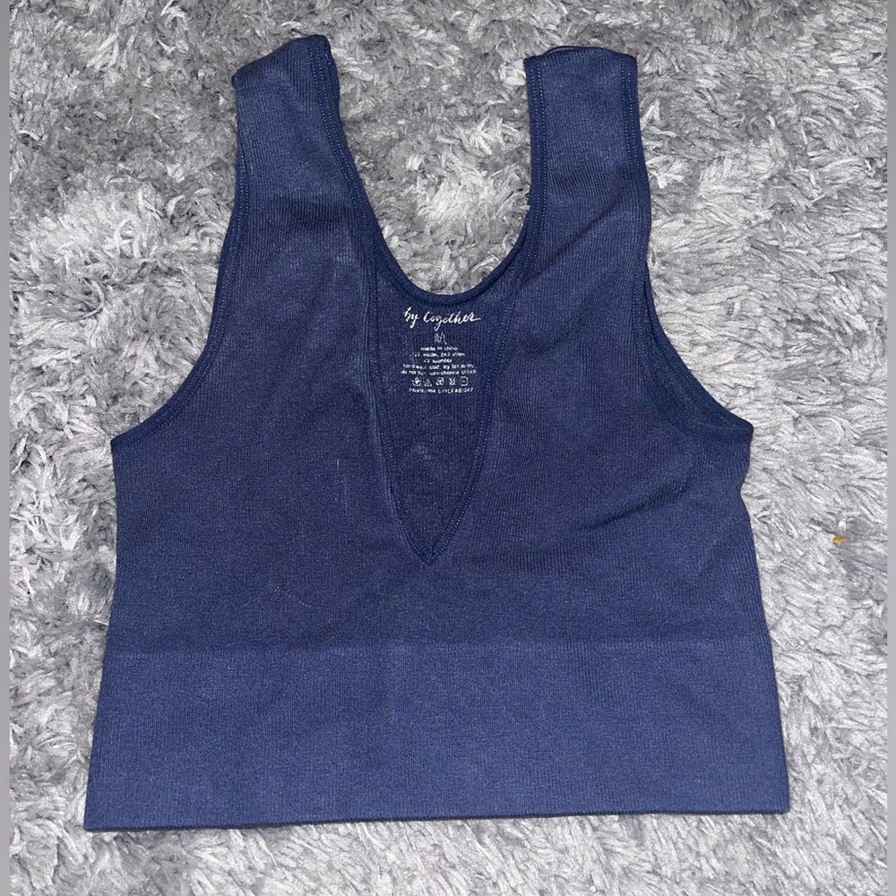 by together v-neck crop tank